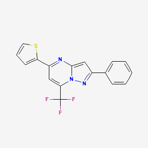 molecular formula C17H10F3N3S B5657327 2-phenyl-5-(2-thienyl)-7-(trifluoromethyl)pyrazolo[1,5-a]pyrimidine 