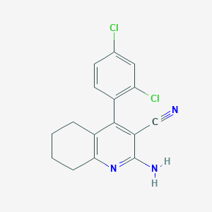 molecular formula C16H13Cl2N3 B5657330 2-amino-4-(2,4-dichlorophenyl)-5,6,7,8-tetrahydro-3-quinolinecarbonitrile 