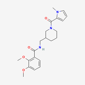 molecular formula C21H27N3O4 B5657331 2,3-dimethoxy-N-({1-[(1-methyl-1H-pyrrol-2-yl)carbonyl]piperidin-3-yl}methyl)benzamide 