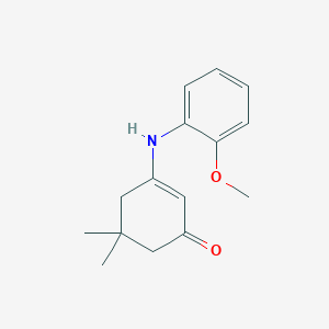 3-[(2-methoxyphenyl)amino]-5,5-dimethyl-2-cyclohexen-1-one
