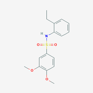 molecular formula C16H19NO4S B5657354 N-(2-ethylphenyl)-3,4-dimethoxybenzenesulfonamide 