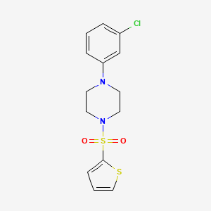 molecular formula C14H15ClN2O2S2 B5657360 1-(3-chlorophenyl)-4-(2-thienylsulfonyl)piperazine 