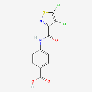 molecular formula C11H6Cl2N2O3S B5657368 4-{[(4,5-dichloro-3-isothiazolyl)carbonyl]amino}benzoic acid 