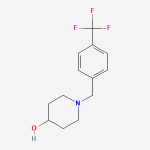 molecular formula C13H16F3NO B5657376 1-[4-(trifluoromethyl)benzyl]-4-piperidinol 