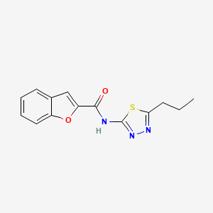 molecular formula C14H13N3O2S B5657395 N-(5-propyl-1,3,4-thiadiazol-2-yl)-1-benzofuran-2-carboxamide 