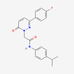 molecular formula C21H20FN3O2 B5657410 2-[3-(4-fluorophenyl)-6-oxo-1(6H)-pyridazinyl]-N-(4-isopropylphenyl)acetamide 