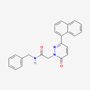molecular formula C23H19N3O2 B5657419 N-benzyl-2-[3-(1-naphthyl)-6-oxo-1(6H)-pyridazinyl]acetamide 