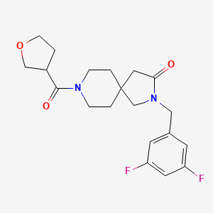molecular formula C20H24F2N2O3 B5657433 2-(3,5-difluorobenzyl)-8-(tetrahydro-3-furanylcarbonyl)-2,8-diazaspiro[4.5]decan-3-one 