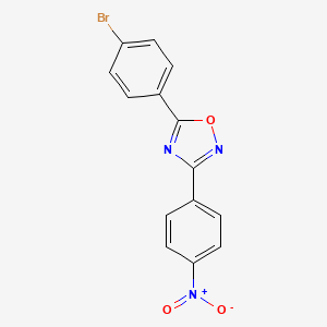 molecular formula C14H8BrN3O3 B5657472 5-(4-bromophenyl)-3-(4-nitrophenyl)-1,2,4-oxadiazole 