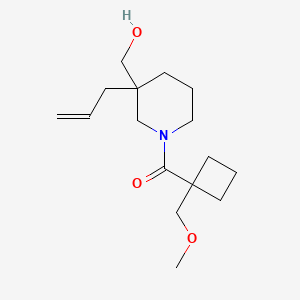 molecular formula C16H27NO3 B5657490 (3-allyl-1-{[1-(methoxymethyl)cyclobutyl]carbonyl}-3-piperidinyl)methanol 