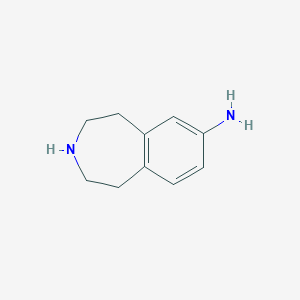 molecular formula C10H14N2 B056575 2,3,4,5-四氢-1H-3-苯并氮杂菲-7-胺 CAS No. 107393-73-7