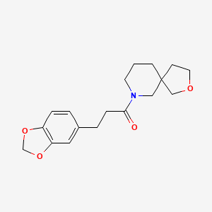 molecular formula C18H23NO4 B5657503 7-[3-(1,3-benzodioxol-5-yl)propanoyl]-2-oxa-7-azaspiro[4.5]decane 
