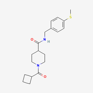 molecular formula C19H26N2O2S B5657552 1-(cyclobutylcarbonyl)-N-[4-(methylthio)benzyl]-4-piperidinecarboxamide 