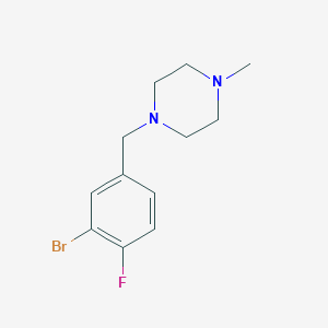 molecular formula C12H16BrFN2 B5657558 1-(3-bromo-4-fluorobenzyl)-4-methylpiperazine 