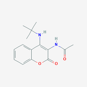 molecular formula C15H18N2O3 B5657563 N-[4-(tert-butylamino)-2-oxo-2H-chromen-3-yl]acetamide 
