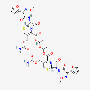 molecular formula C36H38N8O17S2 B565757 Di(cefuroxime Ethyl) Ether CAS No. 1202925-10-7