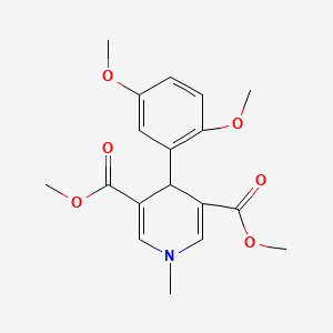 molecular formula C18H21NO6 B5657582 dimethyl 4-(2,5-dimethoxyphenyl)-1-methyl-1,4-dihydro-3,5-pyridinedicarboxylate 