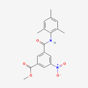 molecular formula C18H18N2O5 B5657597 methyl 3-[(mesitylamino)carbonyl]-5-nitrobenzoate 