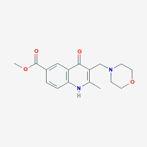 molecular formula C17H20N2O4 B5657604 methyl 4-hydroxy-2-methyl-3-(4-morpholinylmethyl)-6-quinolinecarboxylate 