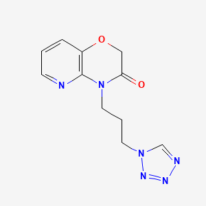 molecular formula C11H12N6O2 B5657621 4-[3-(1H-tetrazol-1-yl)propyl]-2H-pyrido[3,2-b][1,4]oxazin-3(4H)-one 