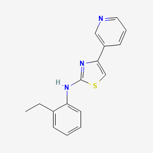 molecular formula C16H15N3S B5657623 N-(2-ethylphenyl)-4-(3-pyridinyl)-1,3-thiazol-2-amine 