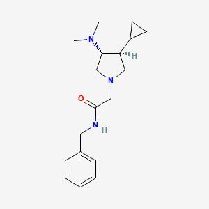 molecular formula C18H27N3O B5657651 N-benzyl-2-[rel-(3S,4R)-3-cyclopropyl-4-(dimethylamino)-1-pyrrolidinyl]acetamide hydrochloride 