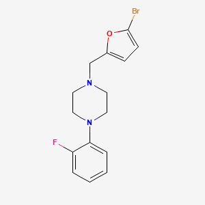 molecular formula C15H16BrFN2O B5657666 1-[(5-bromo-2-furyl)methyl]-4-(2-fluorophenyl)piperazine 
