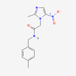 molecular formula C14H16N4O3 B5657717 N-(4-methylbenzyl)-2-(2-methyl-5-nitro-1H-imidazol-1-yl)acetamide 