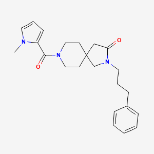 molecular formula C23H29N3O2 B5657738 8-[(1-methyl-1H-pyrrol-2-yl)carbonyl]-2-(3-phenylpropyl)-2,8-diazaspiro[4.5]decan-3-one 
