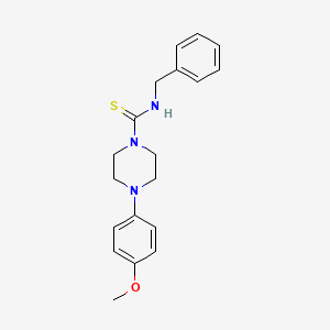 molecular formula C19H23N3OS B5657743 N-benzyl-4-(4-methoxyphenyl)-1-piperazinecarbothioamide 