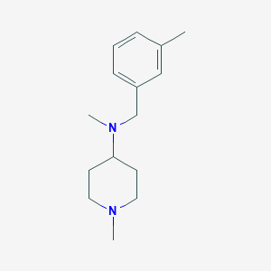 molecular formula C15H24N2 B5657772 N,1-dimethyl-N-(3-methylbenzyl)-4-piperidinamine 
