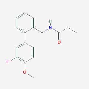 molecular formula C17H18FNO2 B5657773 N-[(3'-fluoro-4'-methoxybiphenyl-2-yl)methyl]propanamide 