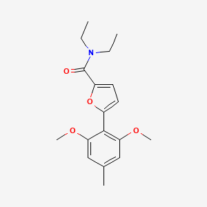 molecular formula C18H23NO4 B5657783 5-(2,6-dimethoxy-4-methylphenyl)-N,N-diethyl-2-furamide 