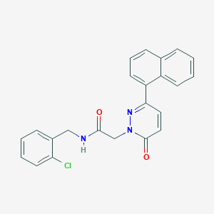 molecular formula C23H18ClN3O2 B5657812 N-(2-chlorobenzyl)-2-[3-(1-naphthyl)-6-oxo-1(6H)-pyridazinyl]acetamide 