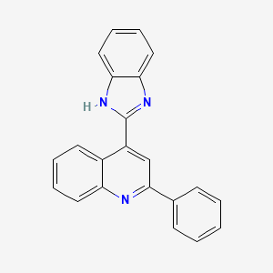 molecular formula C22H15N3 B5657825 4-(1H-benzimidazol-2-yl)-2-phenylquinoline 