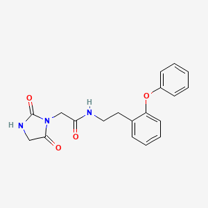 molecular formula C19H19N3O4 B5657836 2-(2,5-dioxo-1-imidazolidinyl)-N-[2-(2-phenoxyphenyl)ethyl]acetamide 