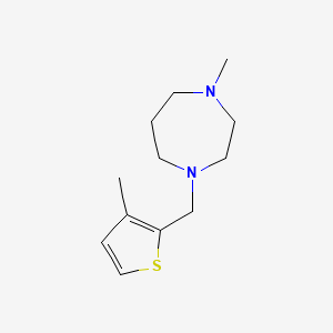 molecular formula C12H20N2S B5657863 1-methyl-4-[(3-methyl-2-thienyl)methyl]-1,4-diazepane 
