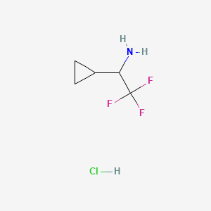 molecular formula C5H9ClF3N B565790 1-Cyclopropyl-2,2,2-trifluoroethanamine hydrochloride CAS No. 75702-99-7