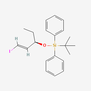 molecular formula C21H27IOSi B565791 Tert-butyl-[(E,3R)-1-iodopent-1-en-3-yl]oxy-diphenylsilane CAS No. 1309610-39-6