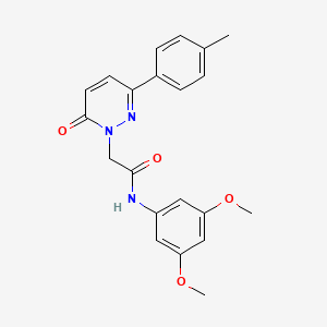 molecular formula C21H21N3O4 B5657914 N-(3,5-dimethoxyphenyl)-2-[3-(4-methylphenyl)-6-oxo-1(6H)-pyridazinyl]acetamide 