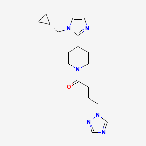 4-[1-(cyclopropylmethyl)-1H-imidazol-2-yl]-1-[4-(1H-1,2,4-triazol-1-yl)butanoyl]piperidine