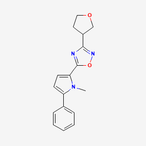 molecular formula C17H17N3O2 B5657967 5-(1-methyl-5-phenyl-1H-pyrrol-2-yl)-3-(tetrahydrofuran-3-yl)-1,2,4-oxadiazole 