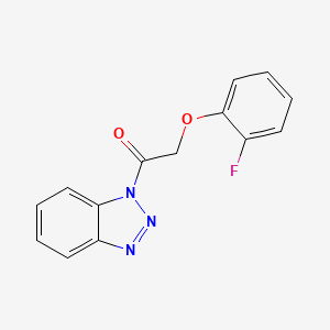 molecular formula C14H10FN3O2 B5657990 1-[(2-fluorophenoxy)acetyl]-1H-1,2,3-benzotriazole 
