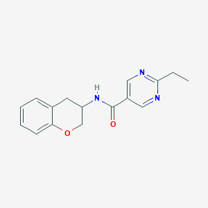 molecular formula C16H17N3O2 B5658004 N-(3,4-dihydro-2H-chromen-3-yl)-2-ethyl-5-pyrimidinecarboxamide 