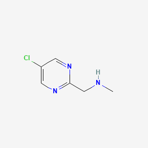 molecular formula C6H8ClN3 B565801 1-(5-氯嘧啶-2-基)-N-甲基甲胺 CAS No. 944903-19-9