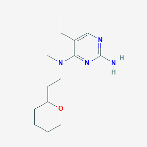 5-ethyl-N~4~-methyl-N~4~-[2-(tetrahydro-2H-pyran-2-yl)ethyl]pyrimidine-2,4-diamine