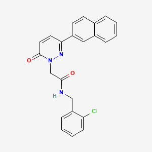 molecular formula C23H18ClN3O2 B5658038 N-(2-chlorobenzyl)-2-[3-(2-naphthyl)-6-oxo-1(6H)-pyridazinyl]acetamide 