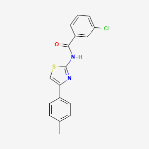 molecular formula C17H13ClN2OS B5658042 3-chloro-N-[4-(4-methylphenyl)-1,3-thiazol-2-yl]benzamide 