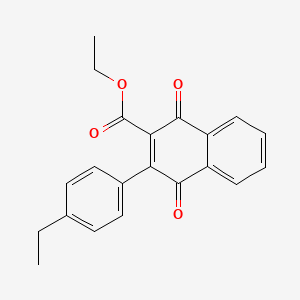 molecular formula C21H18O4 B5658043 ethyl 3-(4-ethylphenyl)-1,4-dioxo-1,4-dihydro-2-naphthalenecarboxylate 