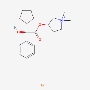 molecular formula C19H28BrNO3 B565806 erythro-Glycopyrronium bromide CAS No. 129784-12-9